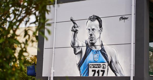 Το γκράφιτι με τον Κεντέρη στο Ολυμπιακό χωριό